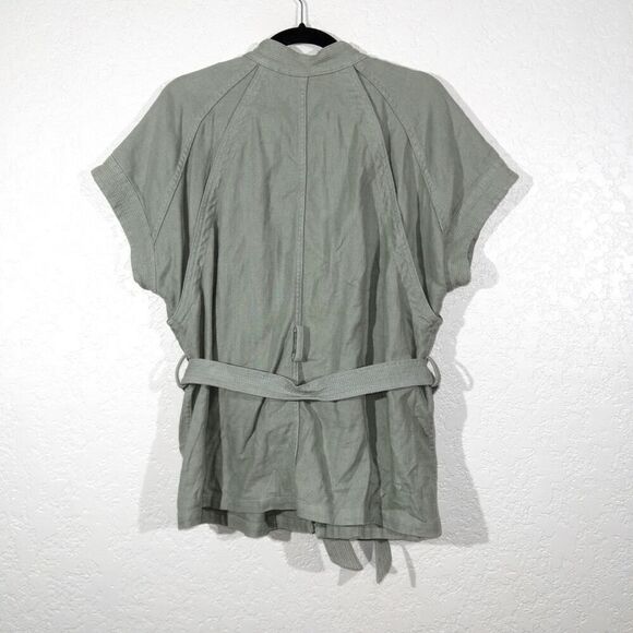 Madewell Frosted Willow Green Linen Blend Hilltop Jacket Size Medium - Picture 7 of 8